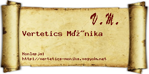 Vertetics Mónika névjegykártya