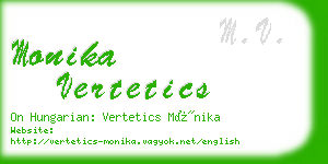 monika vertetics business card